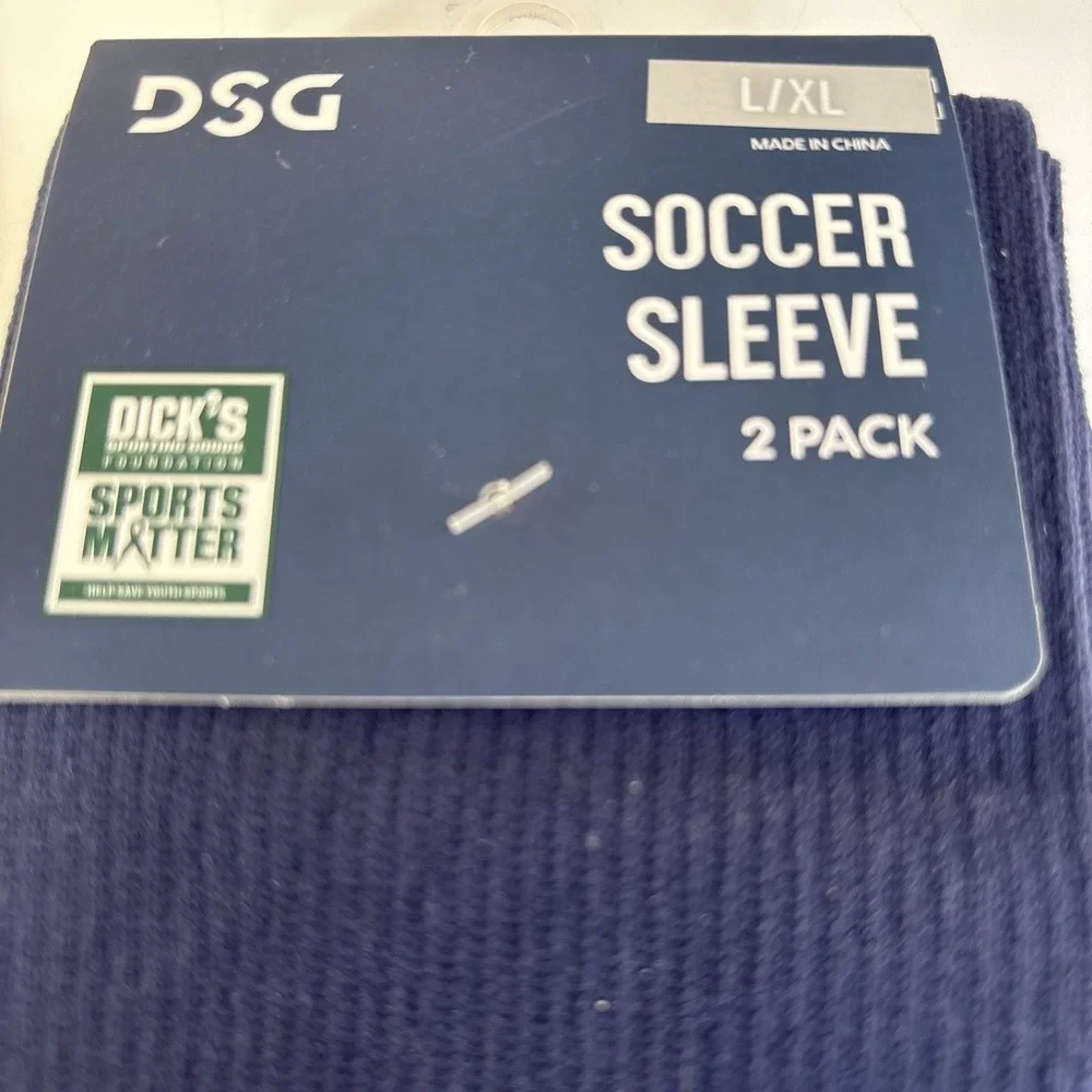DSG Soccer Sleeve Socks Two Pack‎ Navy Blue Size L / XL New